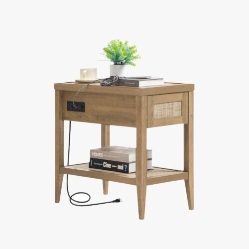 Savanna Nightstand with Charging Station