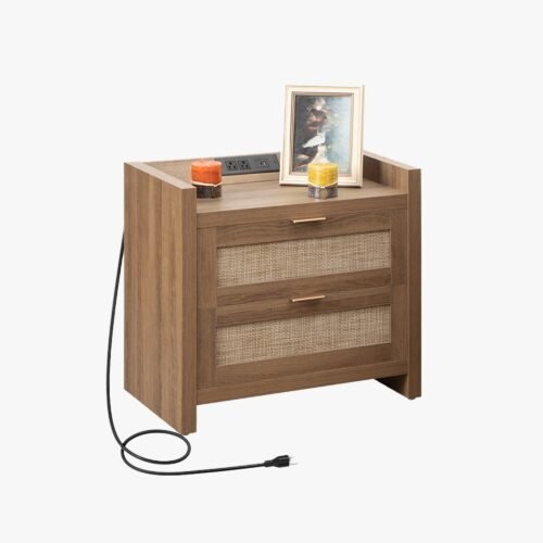 Savanna Nightstand with Charger